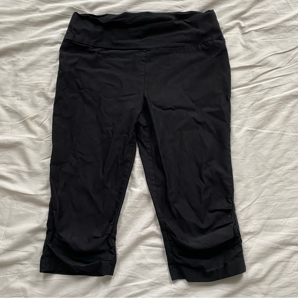 Black Crop Active Leggings